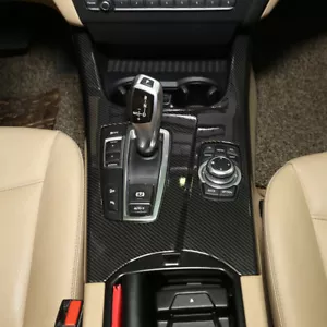 ABS Carbon Central Control Gear Shfit Panel Trim For BMW X3 F25 X4 F26 2011-2017 - Picture 1 of 9
