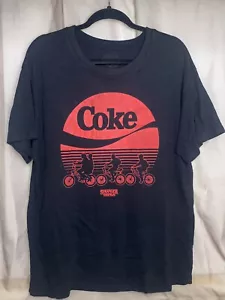 Exclusive Coke Stranger Things Unisex T-Shirt COKE LIMITED EDITION Pre Owned XL - Picture 1 of 6