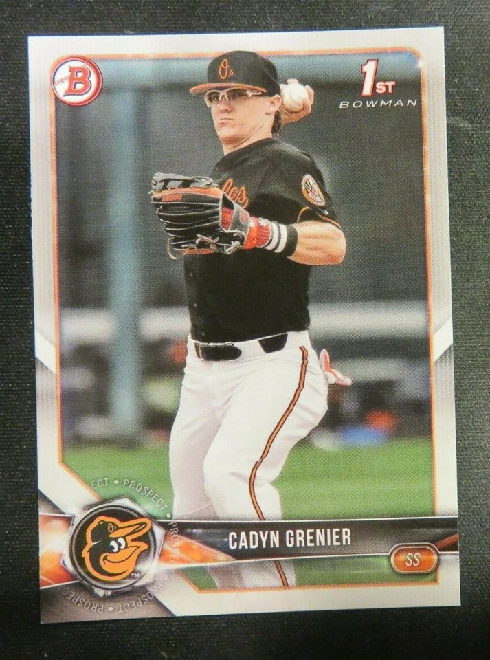 2018 Bowman Prospect 1st card, Baltimore Orioles - CADYN GRENIER #BD-134 - Image 1 of 1