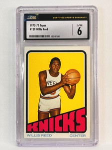 Willis Reed 1972 Topps  #129 New York Knicks CSG 6