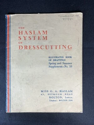 Vintage Haslam System of Dresscutting draftings Spring Summer No 10, 1940 War - Image 1 of 4