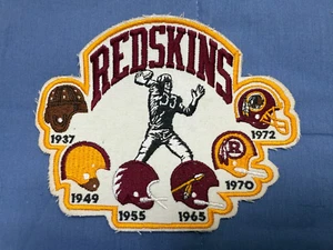 WASHINGTON REDSKINS SEWN 1937 1949 1955 1965 1970 1972 SAMMY BAUGH HELMETS PATCH - Picture 1 of 3