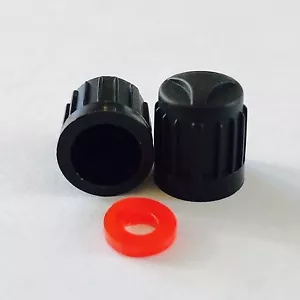VALVE DE PNEU CASQUETTES PARE-POUSSIÈRES CAR VÉLO NOIR HD AIR JOINT ENSEMBLE 4 - Picture 1 of 2