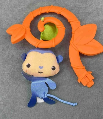 Fisher Price Roarin' Rainforest Jumperoo pieza de repuesto colgante mono azul Foto 1 de 3
