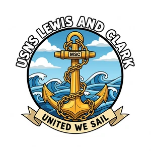 USNS Lewis And Clark Decal - Military Sealift Command Decal - 4" Sailor Decal - Picture 1 of 4