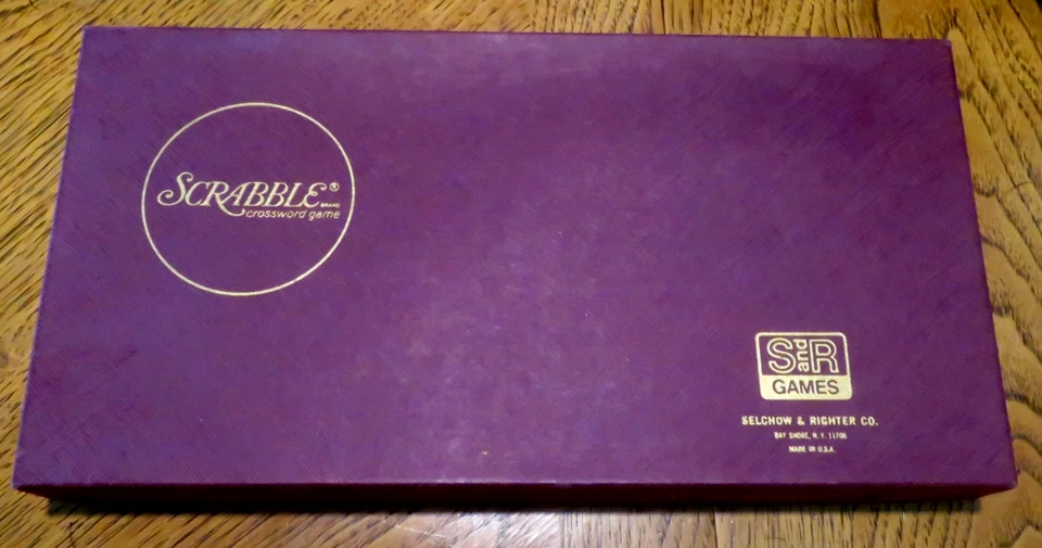 1953 Vintage Selchow Scrabble Game, 100 Wood Letters, Solid Corners, Inserts - Image 1 of 4