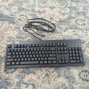IBM KB-9910 Black PS/2 Wired Keyboard IBM Windows Computer Key Qwerty - Picture 1 of 10