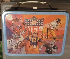 1978 NFL Metal Lunchbox - Thermos Brand - No Thermos - Picture 1 of 7