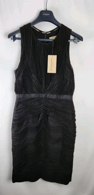 Burberry Black Rouched Gathered Sleeveless Cocktail Dress New With Tags Size 10 - Image 1 of 4