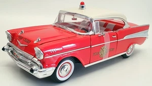 Road Legends 1/18 Scale 92106 - 1957 Chevrolet Bel Air Feuer Chef Chef De Feu - Picture 1 of 5