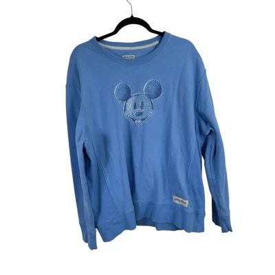 Толстовка женская Life is Good Mickey Mouse Disney синяя 100% хлопок XXL - Изображение 1 из 4