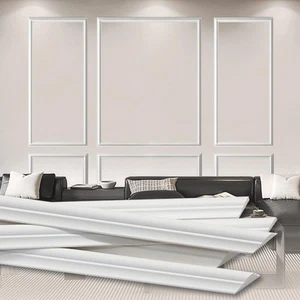 Premade Wainscoting Wall Molding Kit, 6-Frames Assembly Pre-Cut Accent Mouldi... - Picture 1 of 7