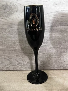 Caesars porcelana negra champán flauta barware adorno dorado - Imagen 1 de 5