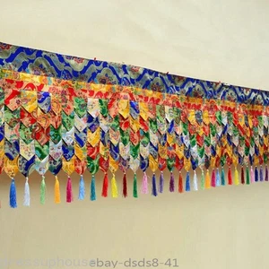 1 m bedruckte Quaste Tibetischer Buddhismus Wandvorhang fünf Farben Buddha Mantel Dekor - Bild 1 von 8