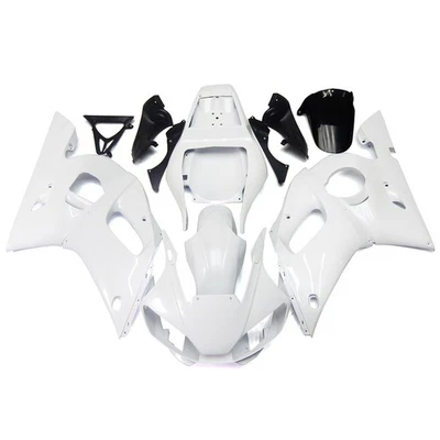 White Fairing Kit For Yamaha YZF R6 1998-2002 YZF-R6 Plastic Injection Bodywork Foto 1 de 4