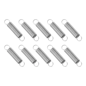 Muelle de extensión, 10 piezas diámetro de cable 0,02", OD 0,16", longitud libre 0,8", plateado - Imagen 1 de 7