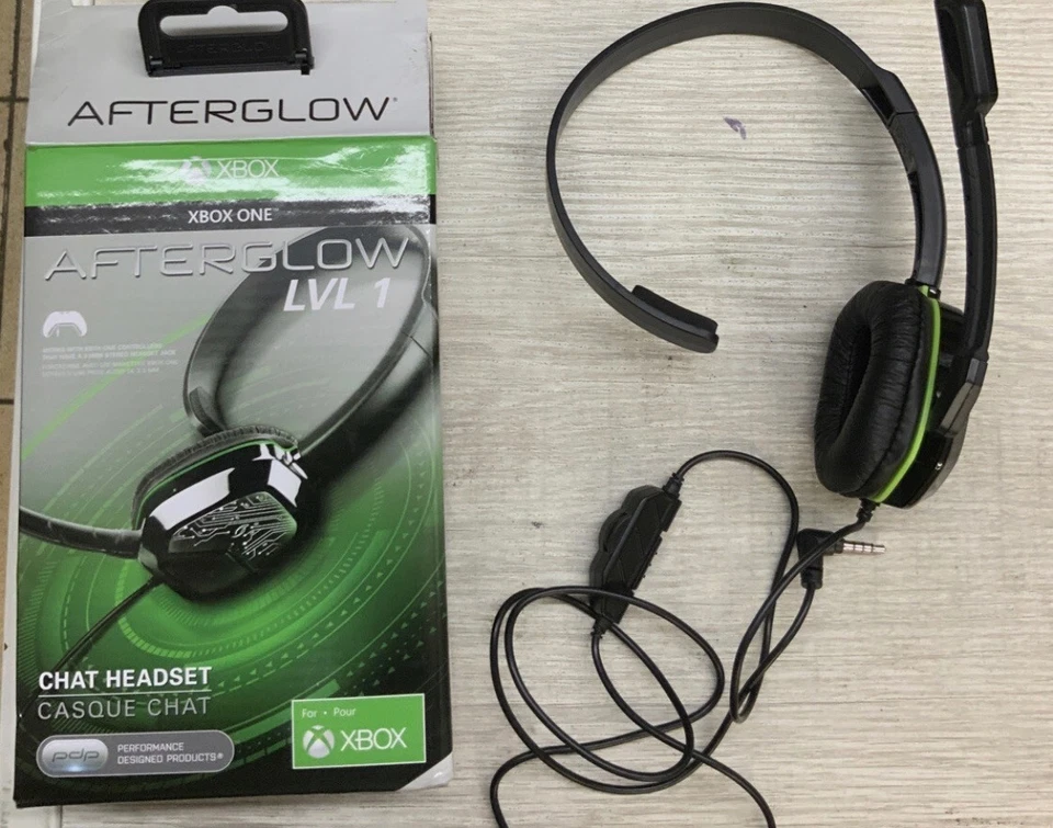 Xbox One Afterglow LVL 1 Chat Headset Wired Noise Cancel Mic PDP NOB - Image 1 of 1
