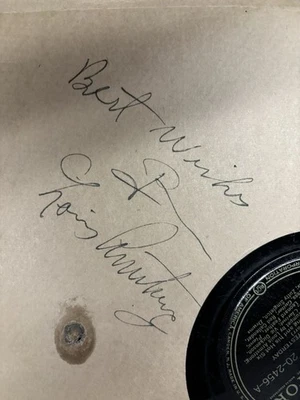 Louis Armstrong SIGNED AUTOGRAPHED Singing The Blues RCA Victor Box Set 1947 Foto 1 de 4