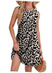 Womens Summer Dresses 2025 Loose Crew Neck Sleeveless XX-Large Floral 06 - Picture 1 of 6