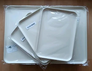 Tablettset 5 Stück / 2x 37x25cm / 3x 30x21cm / beige / Neu - Bild 1 von 3