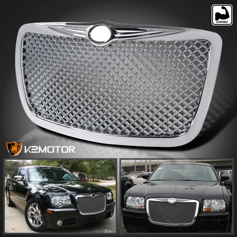 Fits 2005-2010 Chrysler 300 300C Chrome Front Hood Bumper Mesh Grill Grille Foto 1 de 4