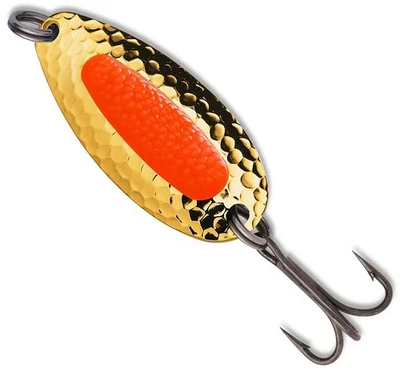 Blue Fox Pixee 1/2 oz. Cuchara de pesca Orange Egg-Sac Roe Center/hoja dorada Foto 1 de 4