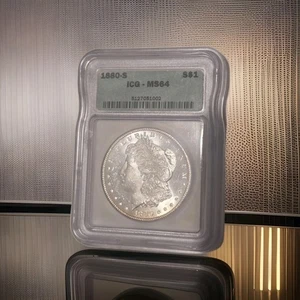 1880-S Morgan Dollar $1 – ICG Certified MS64 – Choice Unc – Strong Strike - Picture 1 of 3