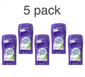 5 x LADY SPEED STICK ALOE SENSITIVE Womens antiperspirant stick 1.4oz / 40gr - Picture 1 of 2