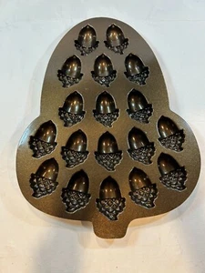 Nordic Ware USA Acorn Shaped Cakelet Pan 18 Acorn Shaped Holes Fall Desserts - Picture 1 of 10