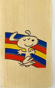 Original Vintage Snoopy Rainbow Mini Iron On Transfer Peanuts Cartoon - Picture 1 of 1