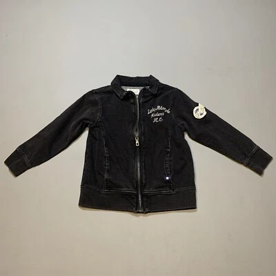 Parches de chaqueta negra para motociclistas 3T Lucky Brand para niña pequeña desgastados Foto 1 de 4