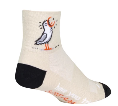 Calcetines - SockGuy - Screamin Birds Blanco S/M 3" Clásico Ciclismo/Correr NUEVO Foto 1 de 4