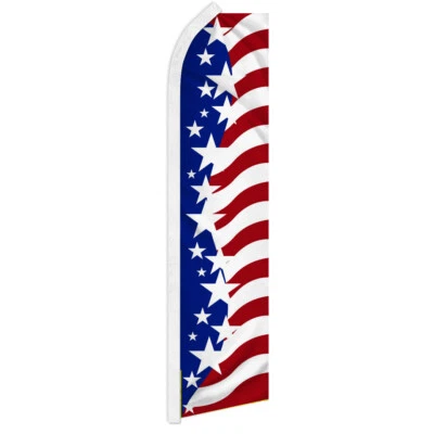 Star Spangled USA Swooper Flutter Feather Flag Advertising American Flag USA - Image 1 of 2