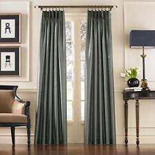 Curtainworks Marquee Faux Silk Pinch Pleat Curtain Panel 30 by 108" Teal