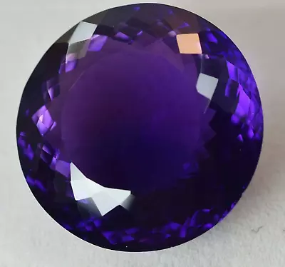 AAA+ Large Purple Amethyst 77.40 Ct. Round Cut Loose Gemstone Gift for Women/Her - Image 1 of 4