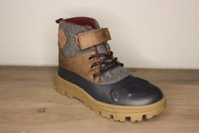 Botas infantis masculinas Carters tamanho EUA 1 M gancho e laço sola confortável e durável - Imagem 1 de 4
