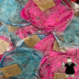 Joblot Ingrosso 10 x Acchiappasogni 5 Rosa 5 Blu Nuovo In Confezioni - Foto 1 di 3