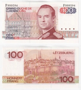Luxembourg 100 Francs Banknote (1980) P.57b - UNC - Picture 1 of 3