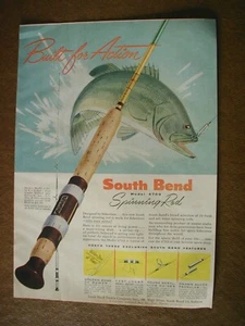 1956 South Bend Spinning Rod Model 4769 Built for Action  VINTAGE PRINT AD LO70 - Picture 1 of 1