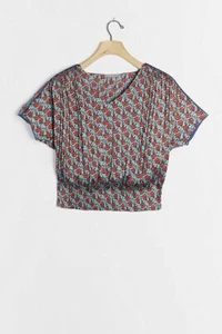 NEW ANTHROPOLOGIE Isabella Blouse by Daniel Rainn XS Floral Top - Picture 1 of 5