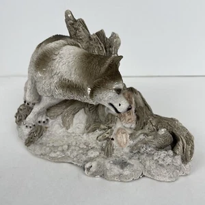 Living Stone Wolf Figur The Chase 1993 Vintage - braucht Ausbesserungslack - Bild 1 von 10