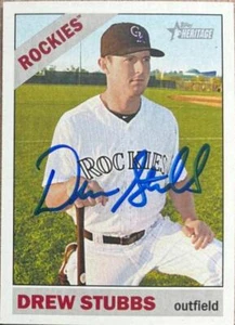 Drew Stubbs Autographed 2015 Topps Heritage #255 - Picture 1 of 1