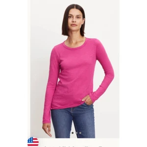 Velvet Graham & Spencer Vintage Slub USA Cotton Scoop Neck Long Sleeve Top Small - Picture 1 of 8