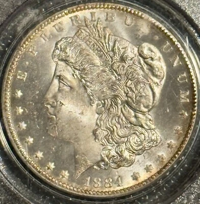 1884-CC Morgan Dollar, PCGS MS65PL Slight Toning - Image 1 of 4
