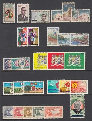 Dahomey Sc 139/C123 MNH. 1960-1970 issues, 18 cplt sets, fresh, bright, VF - Image 1 of 2