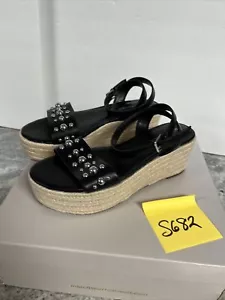 Marc Fisher Joyce Espadrille Platform Sandal Size 7M Wedges Studded - Picture 1 of 19