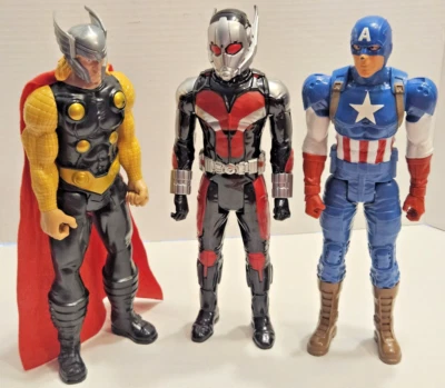 Marvel Titan Hero Series 12 pulgadas Thor Capitán América Antman - Lote de 3 figuras Foto 1 de 4