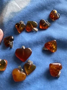 Ciondolo cuore vera ambra bellissimo regalo - Foto 1 di 3