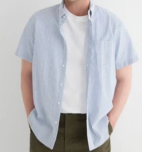 J. Crew Short Shirt Yarn-Dyed Seersucker Button Down - Men's XL Slim - NWOT - Picture 1 of 3