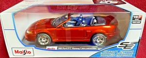 2003 Ford SVT Mustang Cobra Convertible Orange Special Edition 1:18 Maisto - Picture 1 of 2